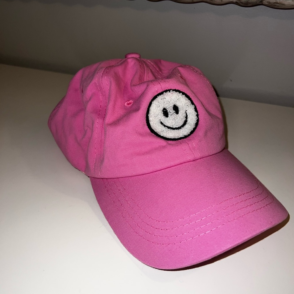 Pink Smiley Face Cap